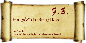 Forgách Brigitta névjegykártya