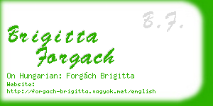 brigitta forgach business card