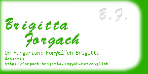 brigitta forgach business card